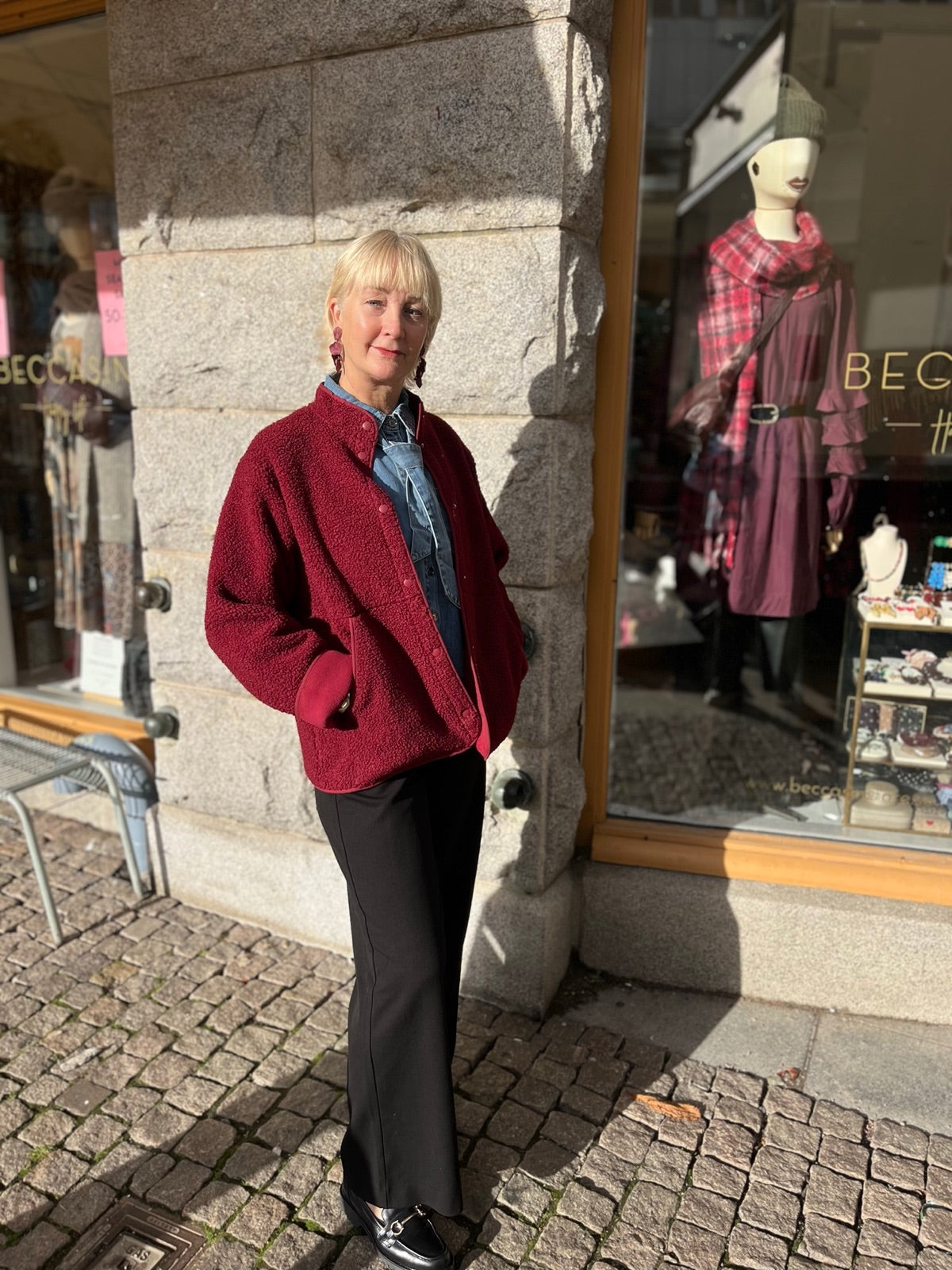 Jxvera Teddy Jacket Sn Cabernet