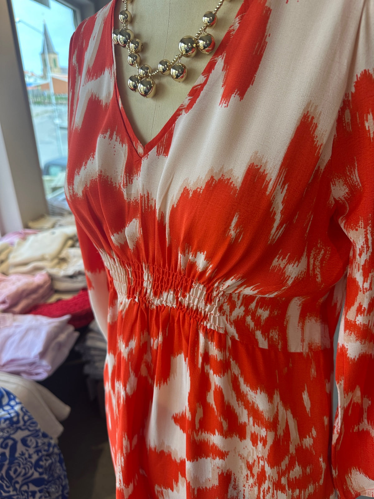 Khloesz Dress Poinciana Water Blooms