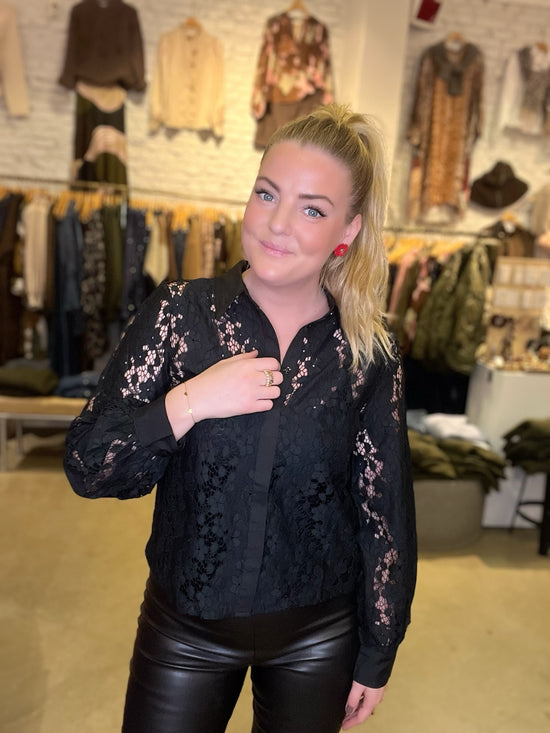 Kimie Lace Shirt Black