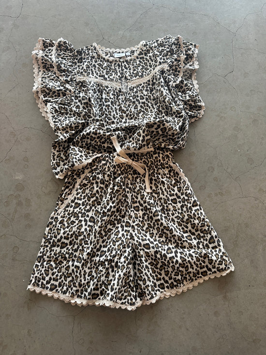 Kirbysz Blouse Creme Leopard Strokes