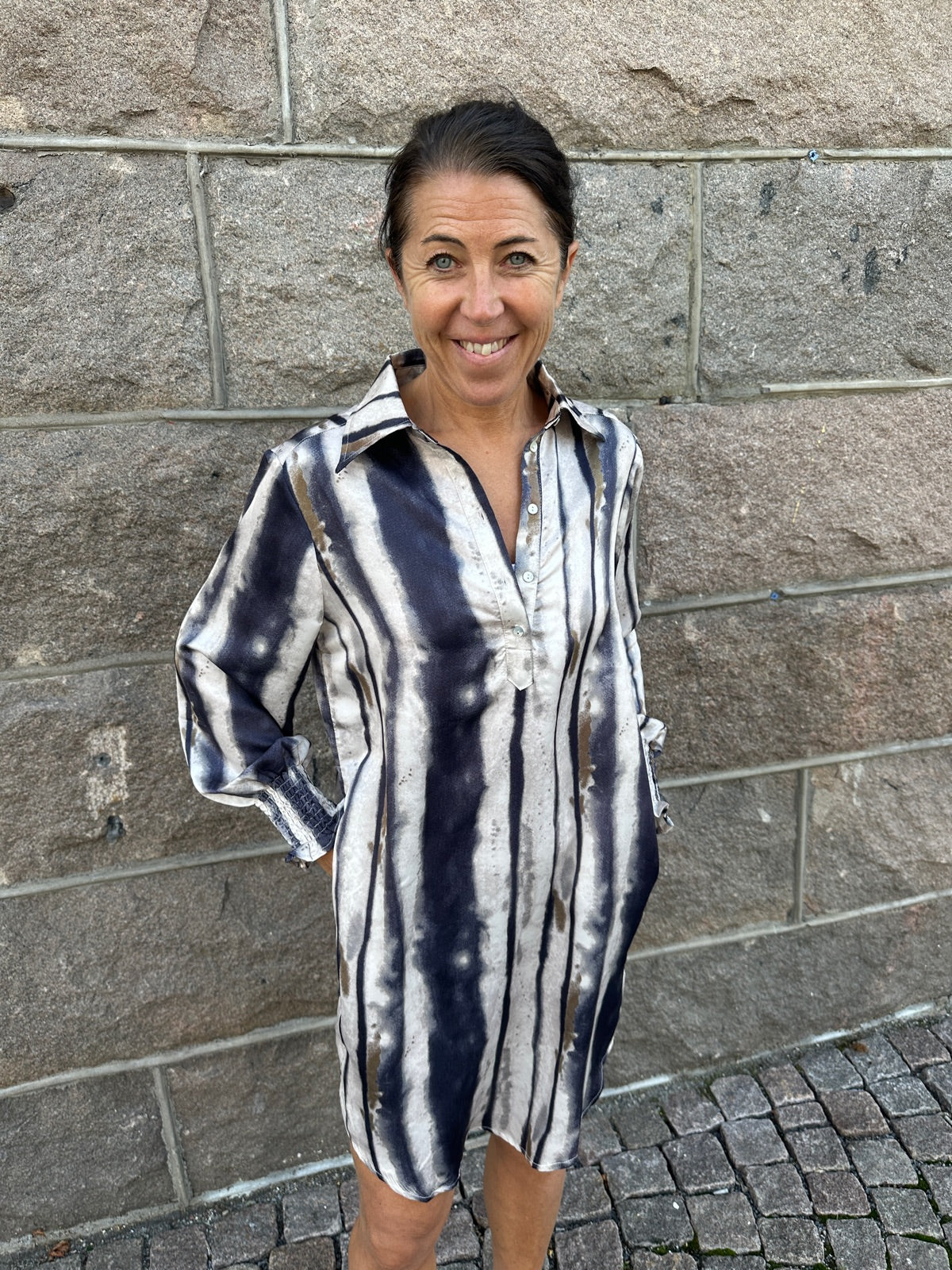 Melba Tunic Dress L Earth Tones