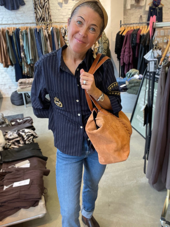 Mili Pinstripe Patch Navy Blue Stripe