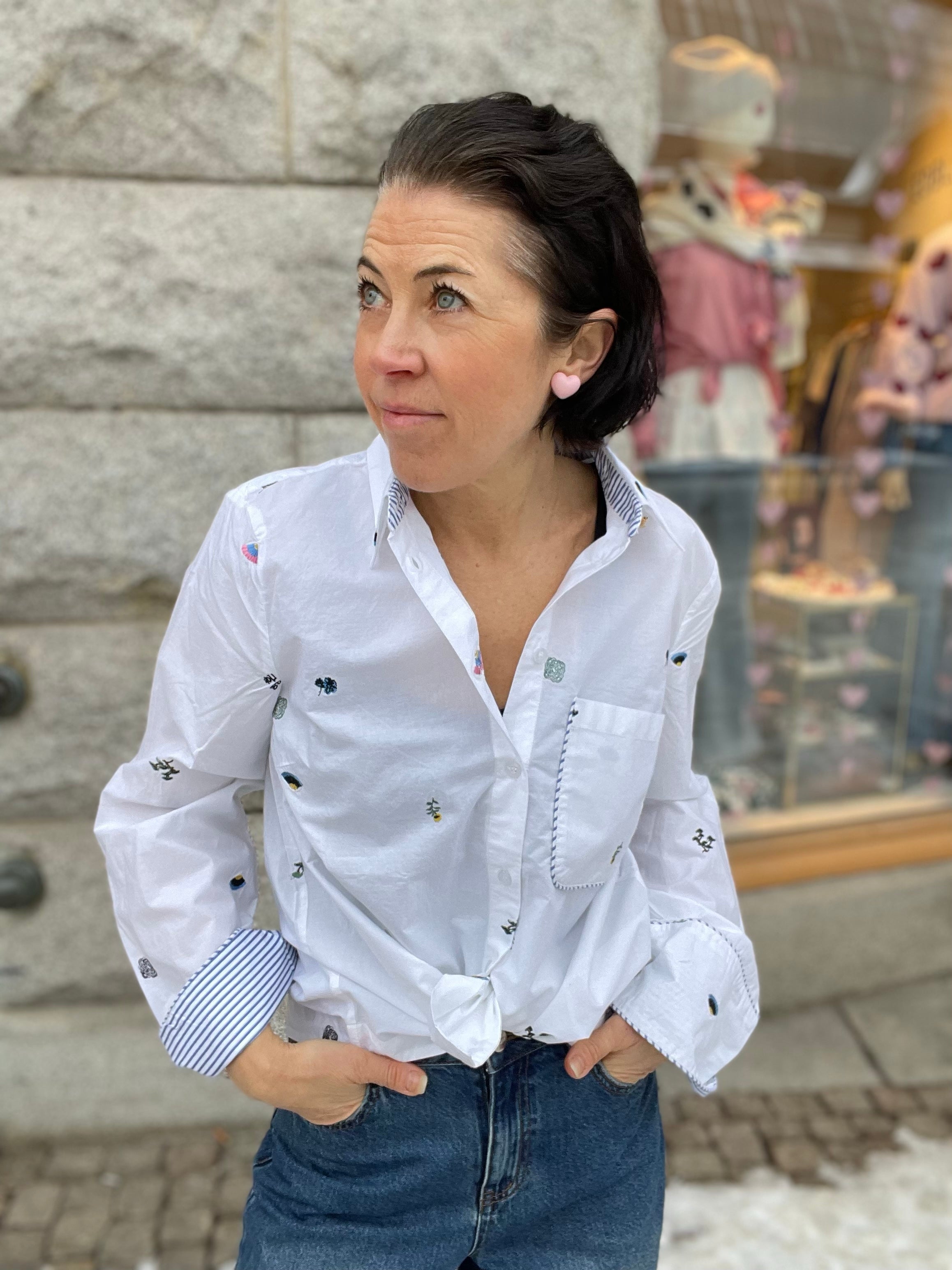 Nuchiro Boxy Shirt Cloud Dancer