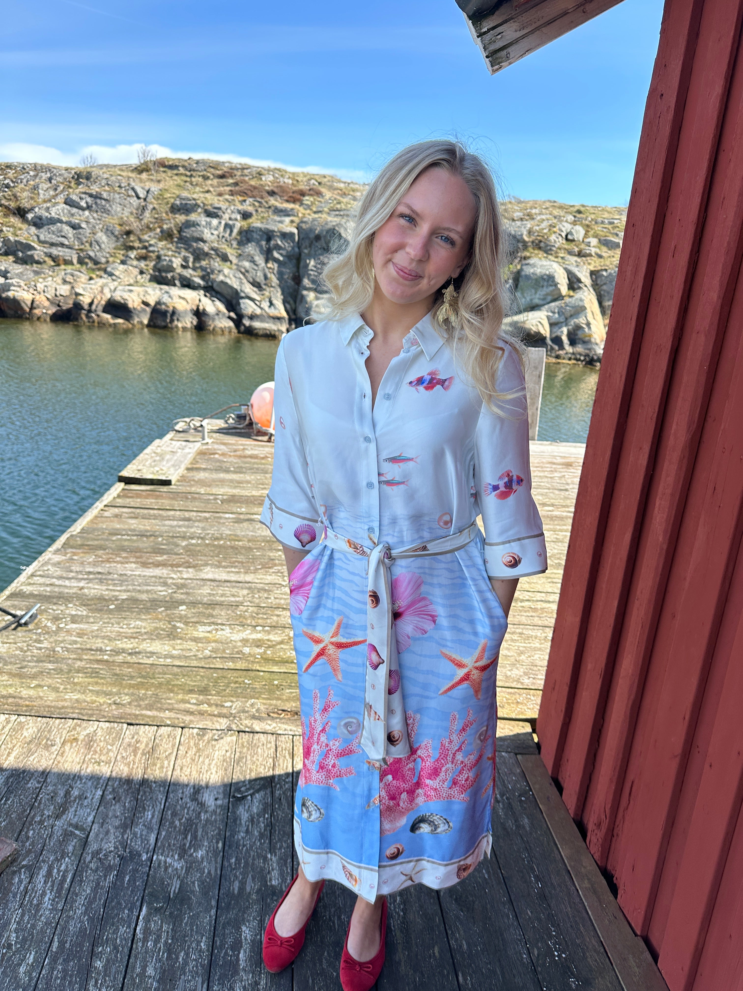 Nuoceana Shirt Dress Skyway