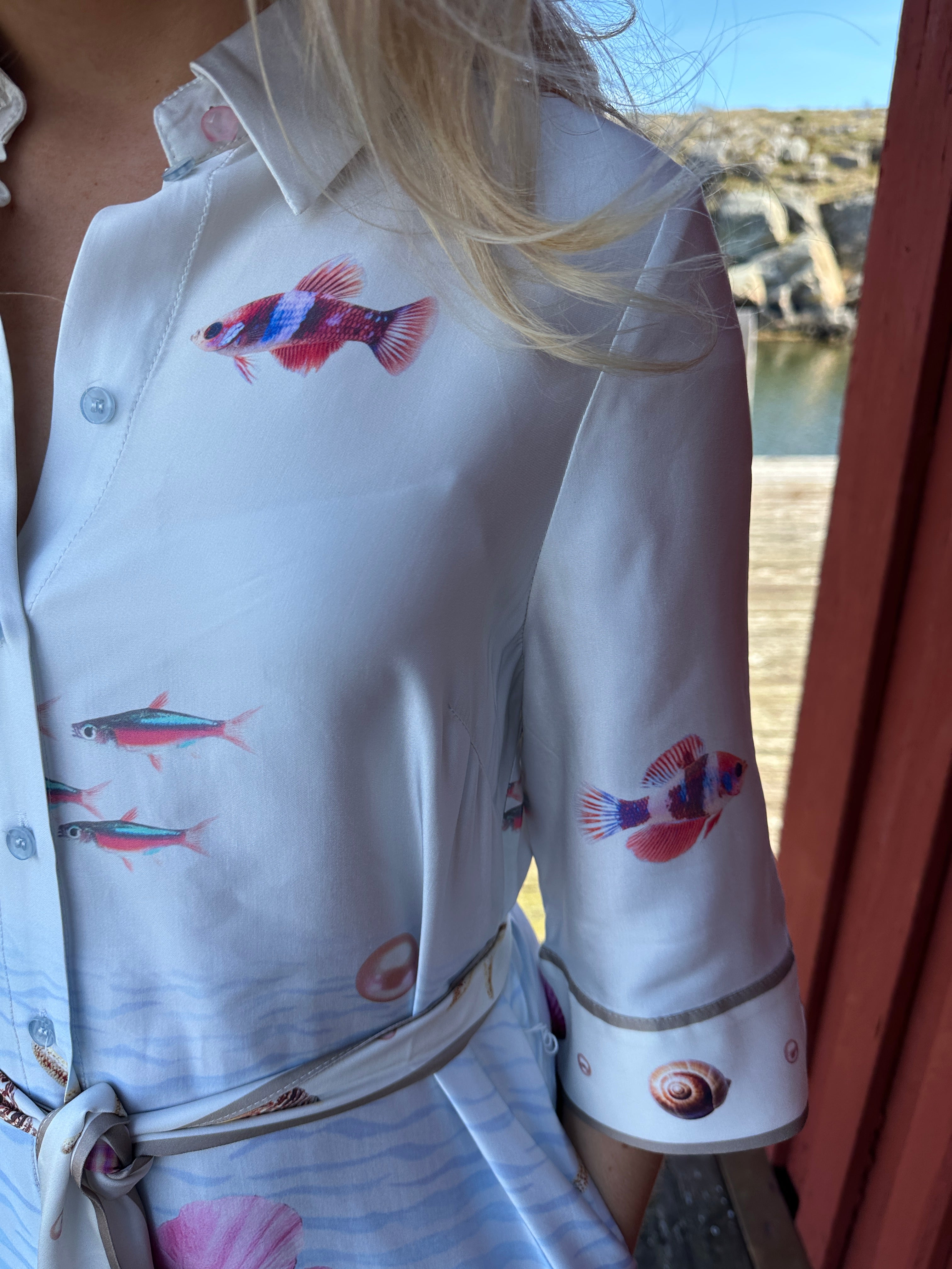 Nuoceana Shirt Dress Skyway