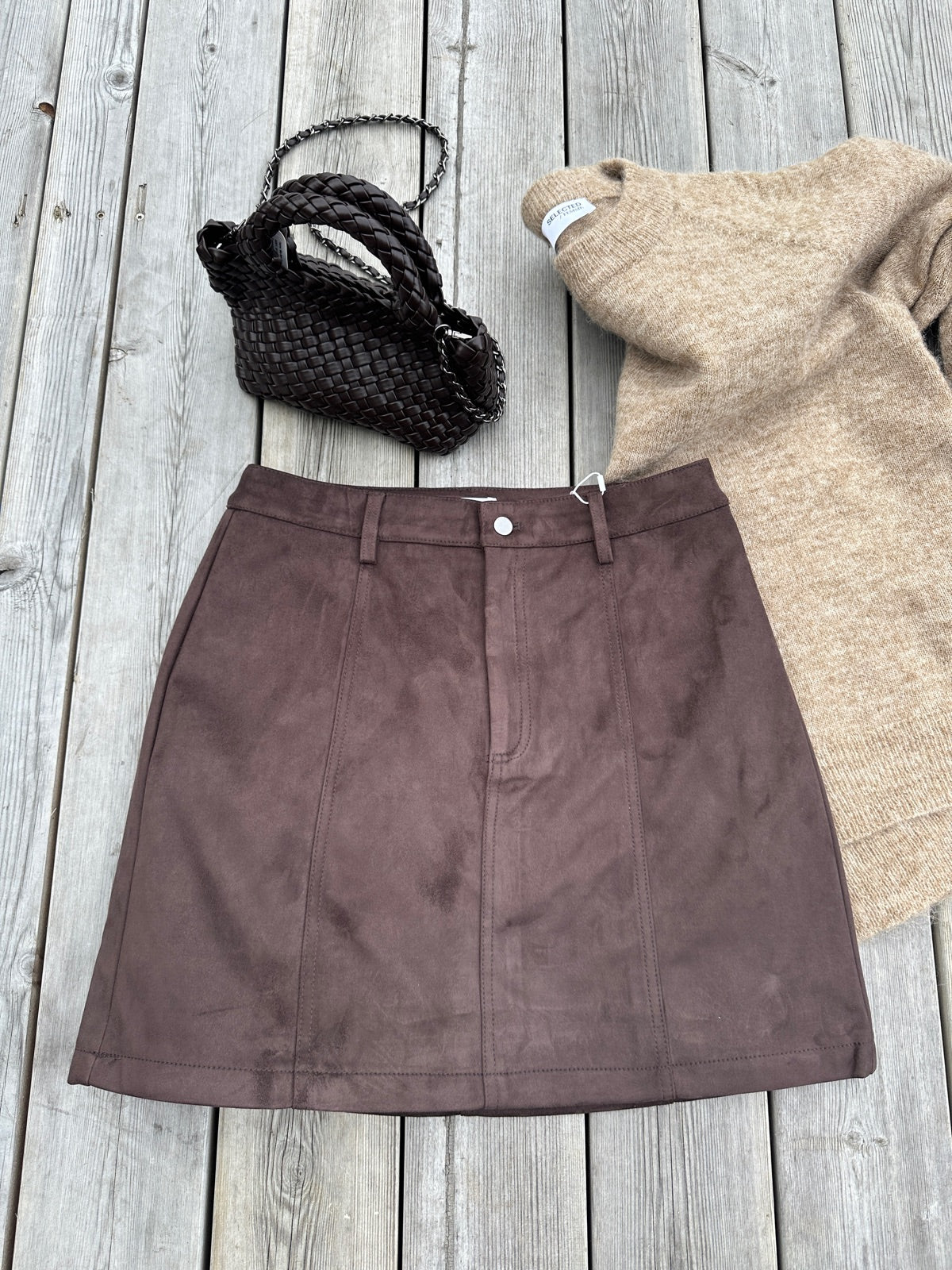 Objallie Hw Short Skirt Seal Brown