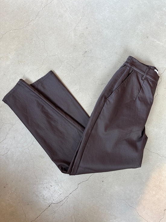 Objbelle Lisa Coated Pant Seal Brown