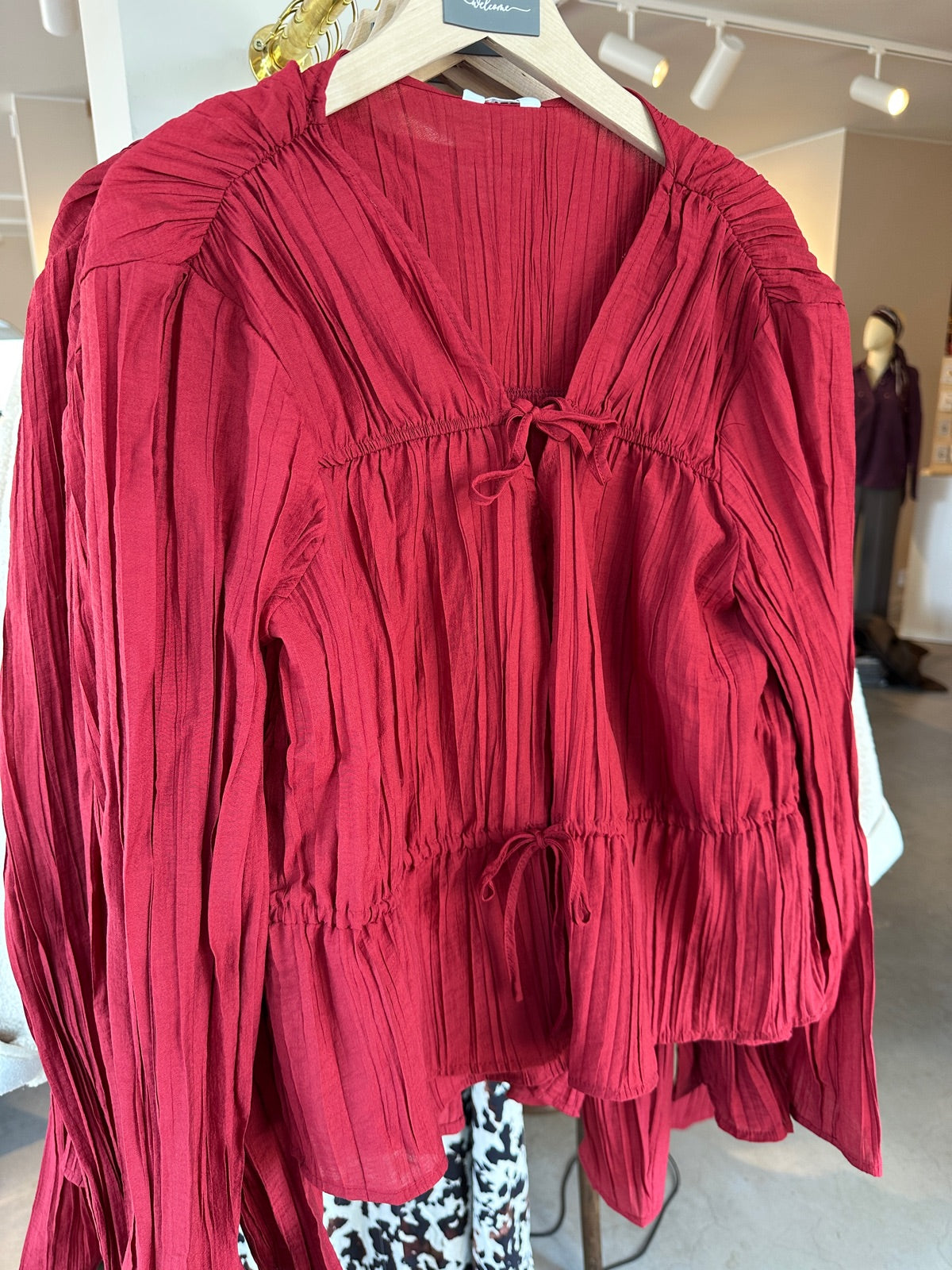 Objbrea Re Long Sleeve Top Karanda Red