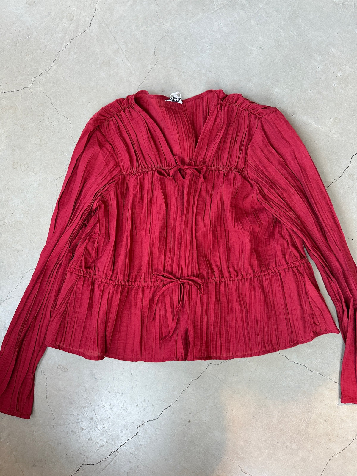 Objbrea Re Long Sleeve Top Karanda Red