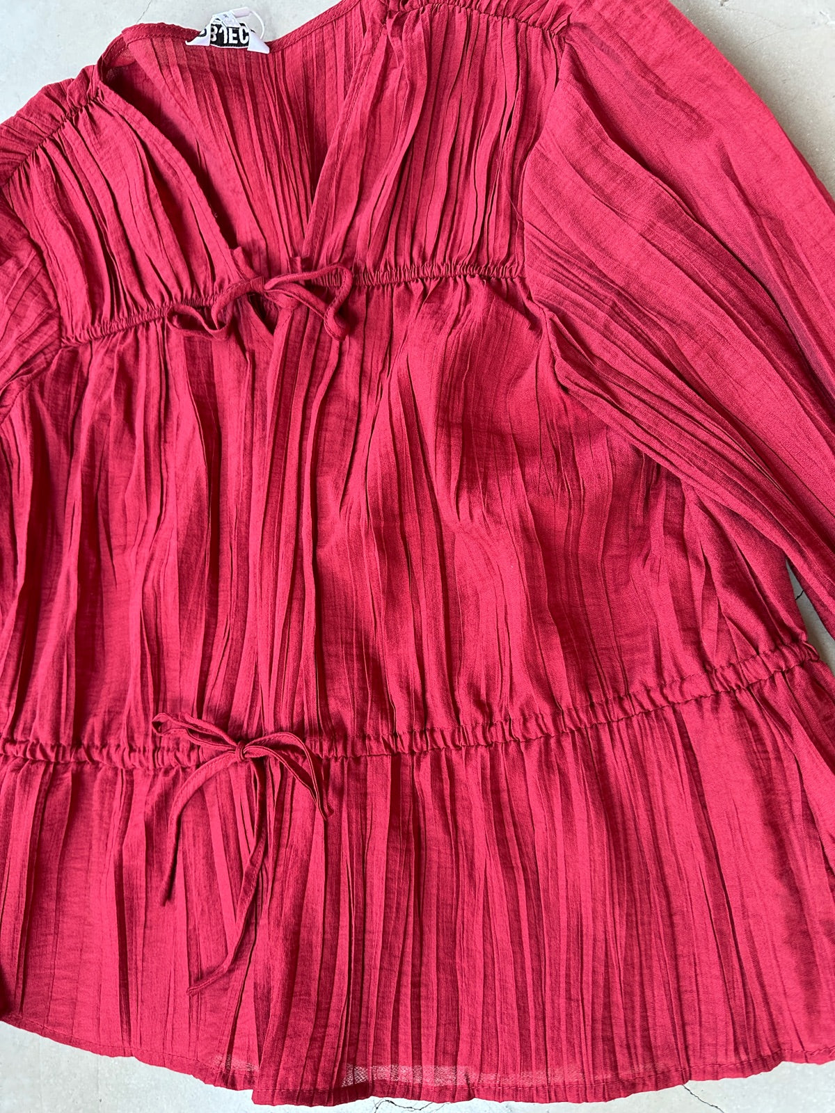 Objbrea Re Long Sleeve Top Karanda Red