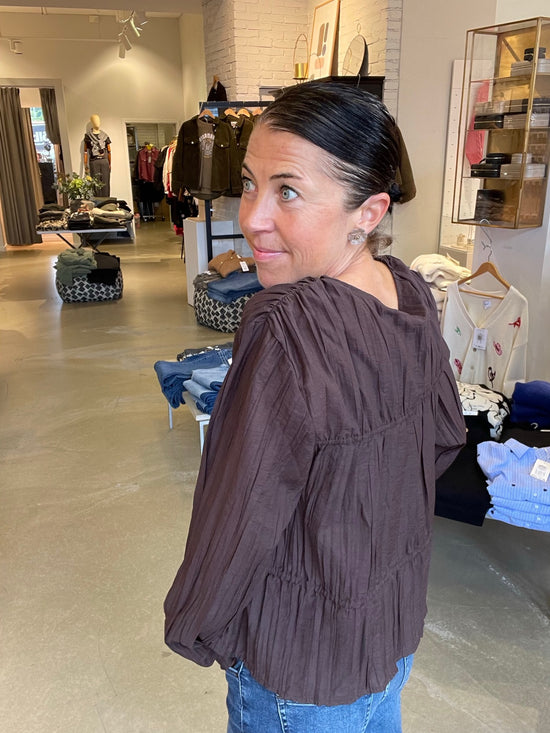 Objbrea Re Long Sleeve Top Seal Brown