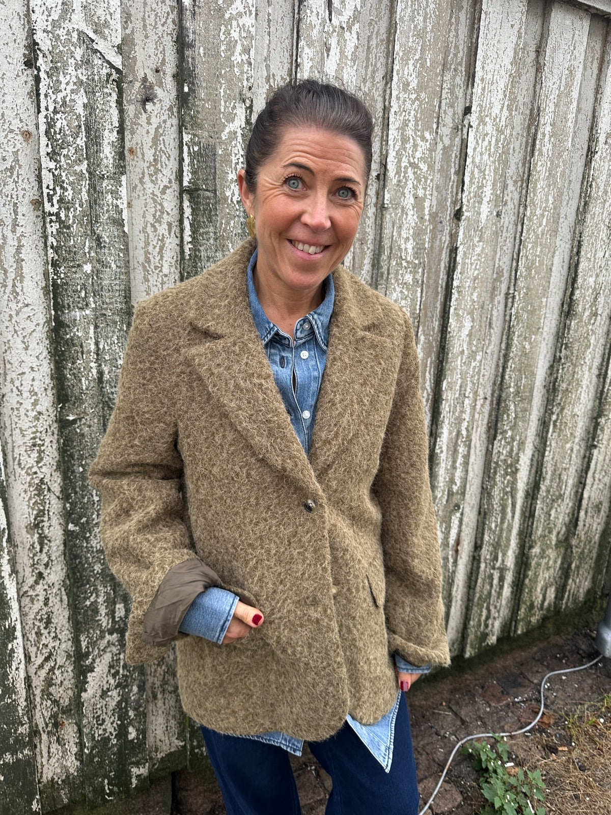Objcelina Long Sleeve Lo Jacket Deep Lichen Green