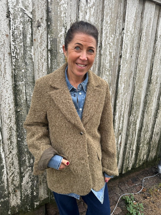 Objcelina Long Sleeve Lo Jacket Deep Lichen Green