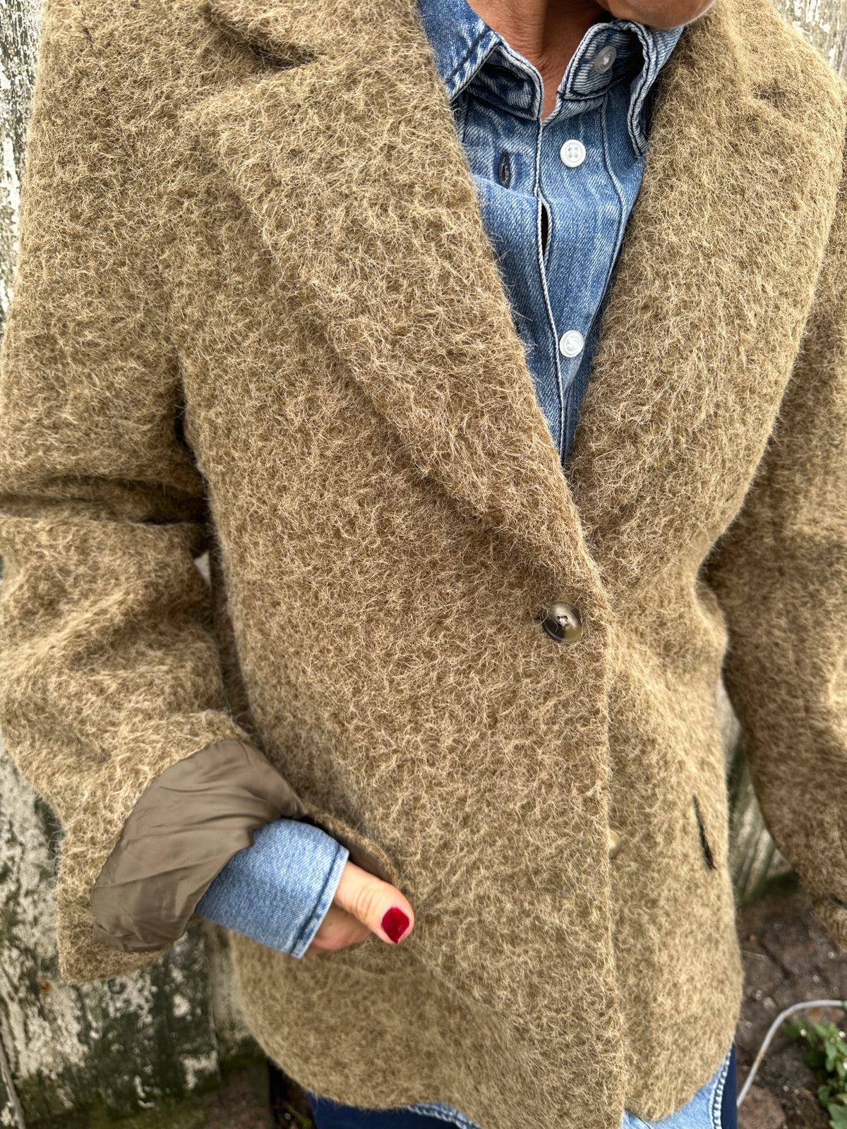 Objcelina Long Sleeve Lo Jacket Deep Lichen Green
