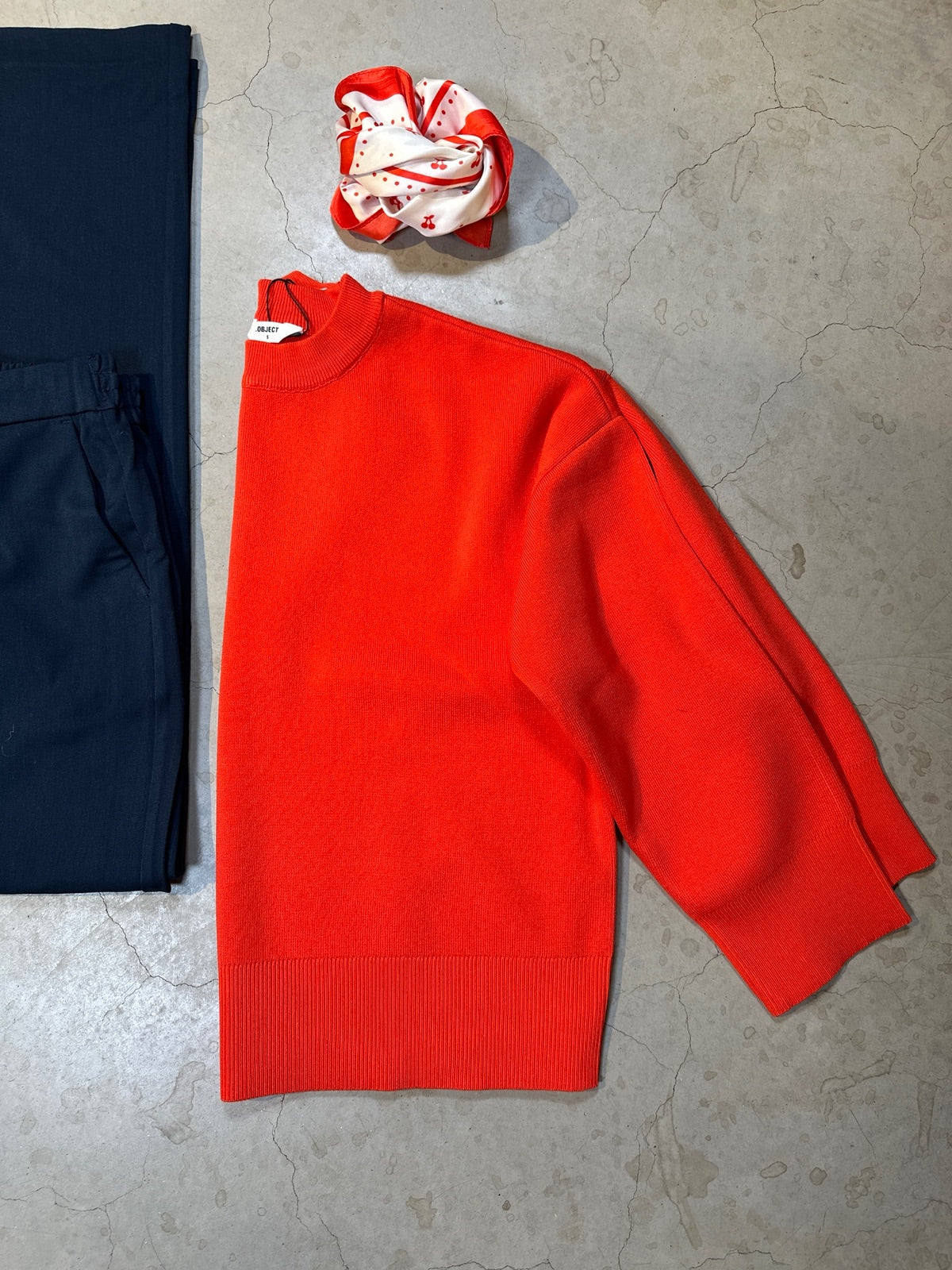 Objelly Long Sleeve Oz O Neck Knit Fiesta Col