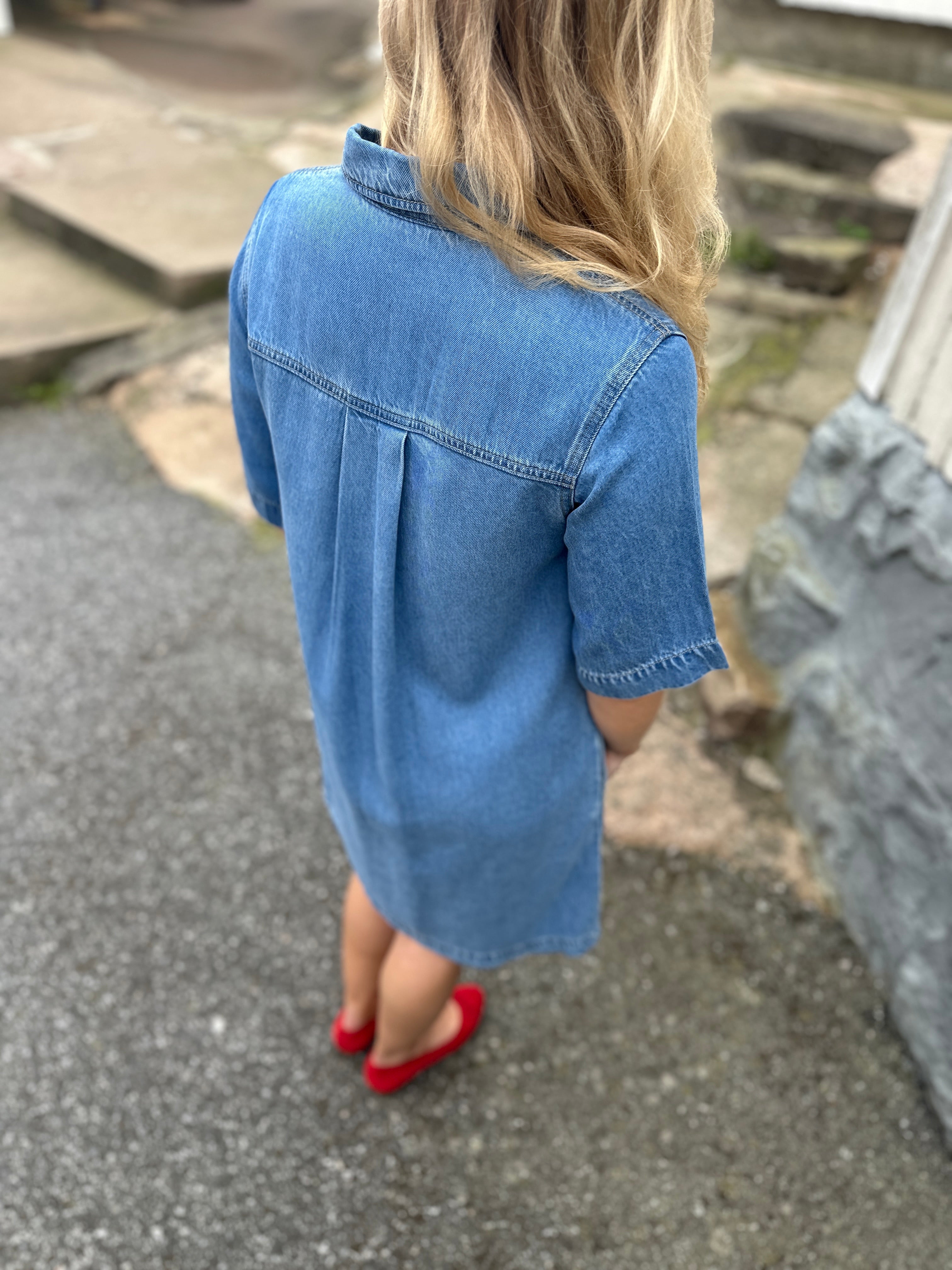 Objframe Re Denim Dress Light Blue Denim
