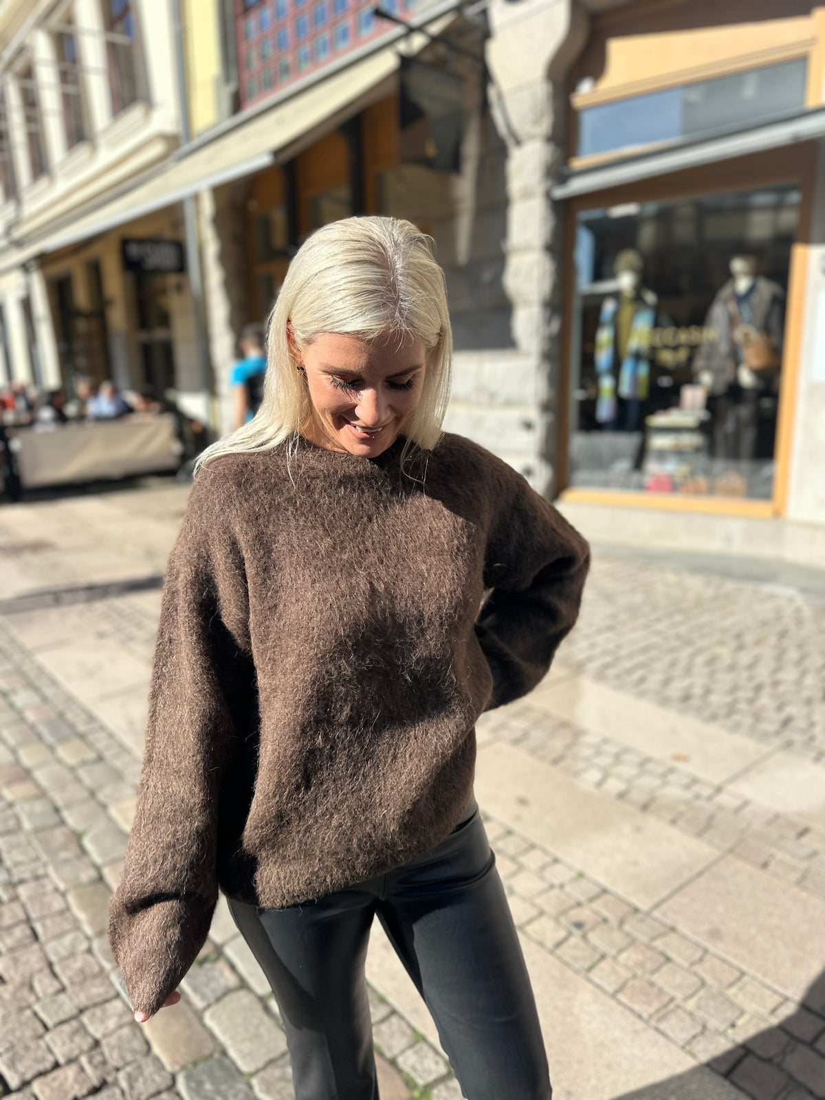 Objharry Long Sleeve Lo Knit Pullover Carafe Melange