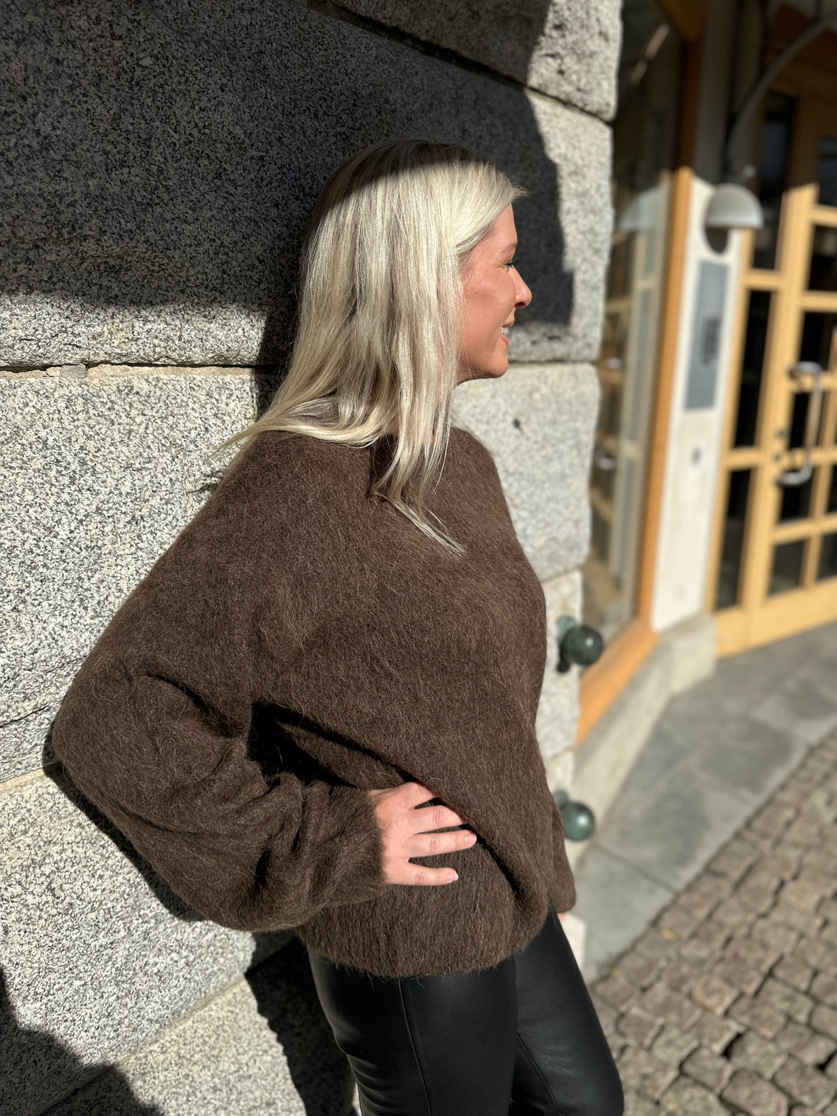 Objharry Long Sleeve Lo Knit Pullover Carafe Melange
