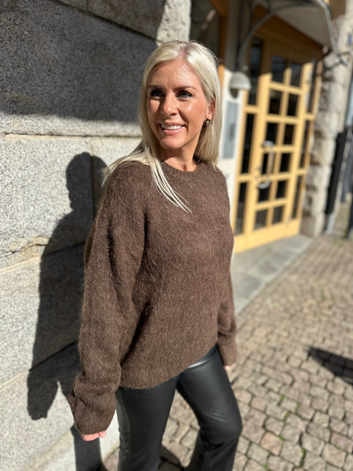 Objharry Long Sleeve Lo Knit Pullover Carafe Melange