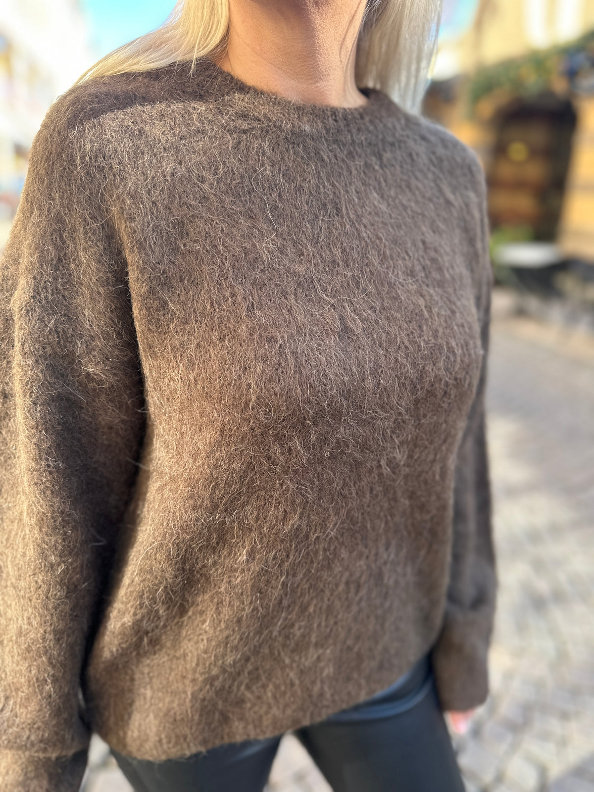 Objharry Long Sleeve Lo Knit Pullover Carafe Melange