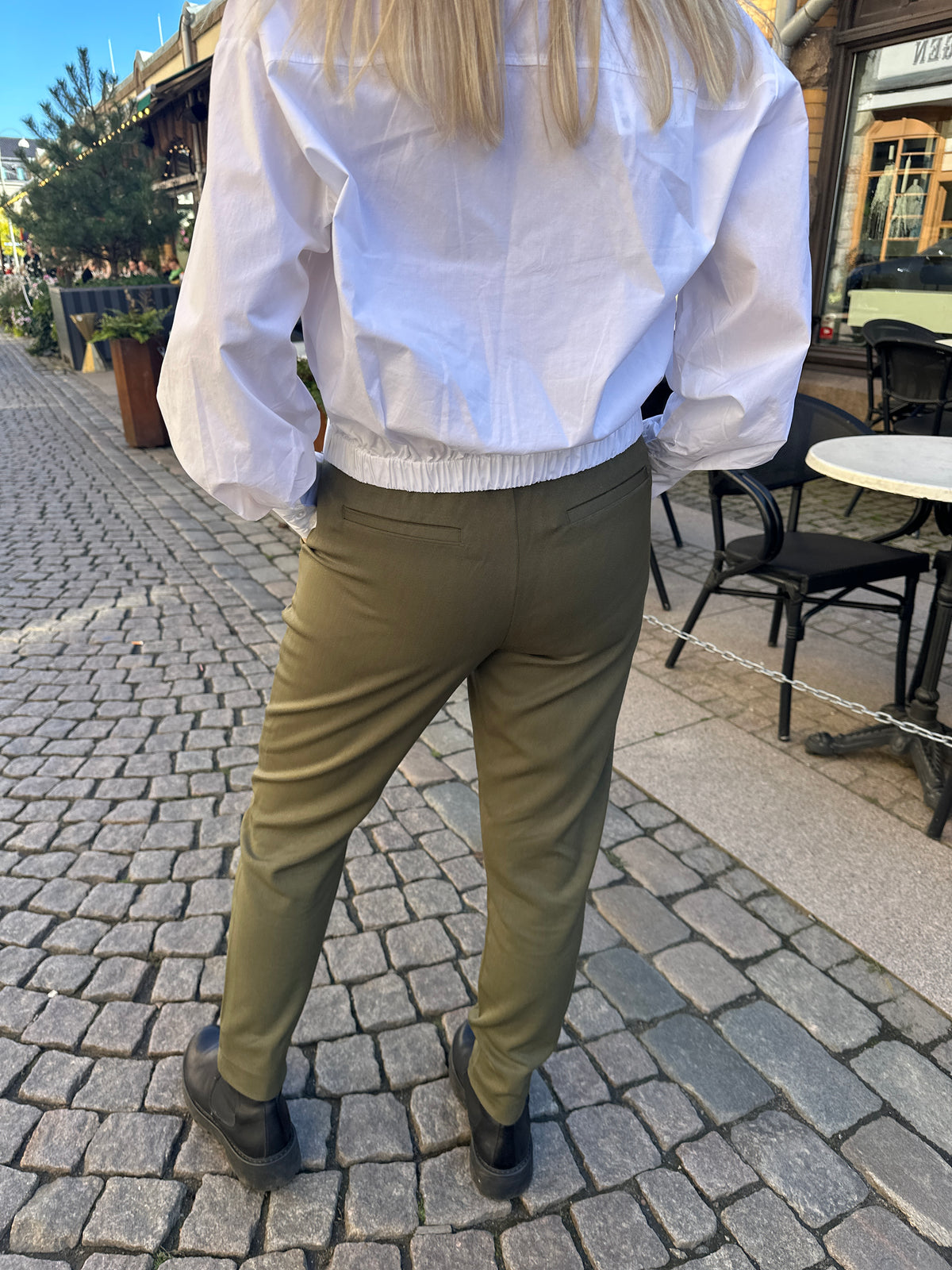 Objlisa Slim Pant Ivy Green