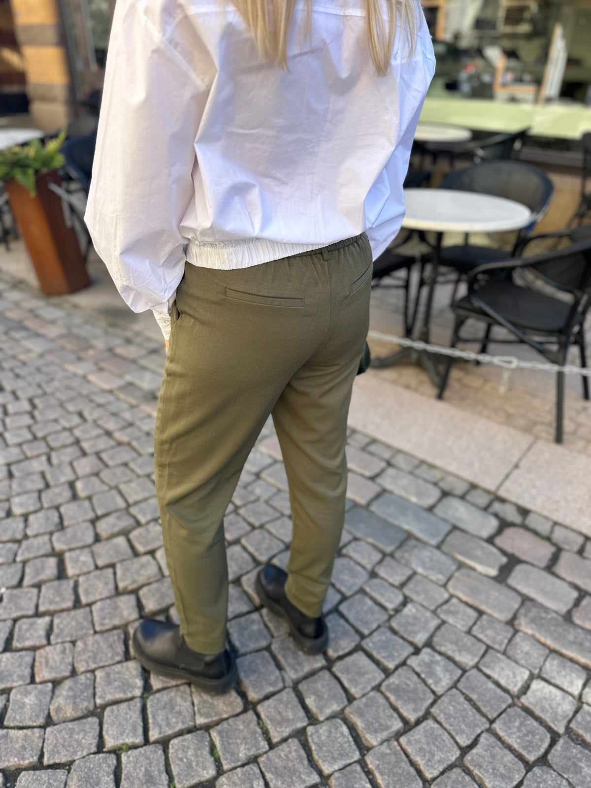 Objlisa Slim Pant Ivy Green