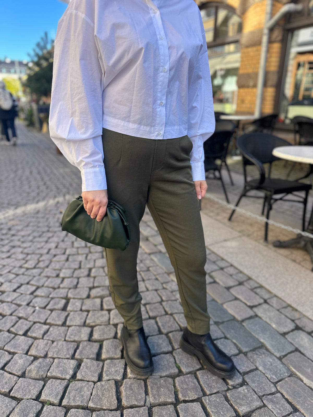 Objlisa Slim Pant Ivy Green