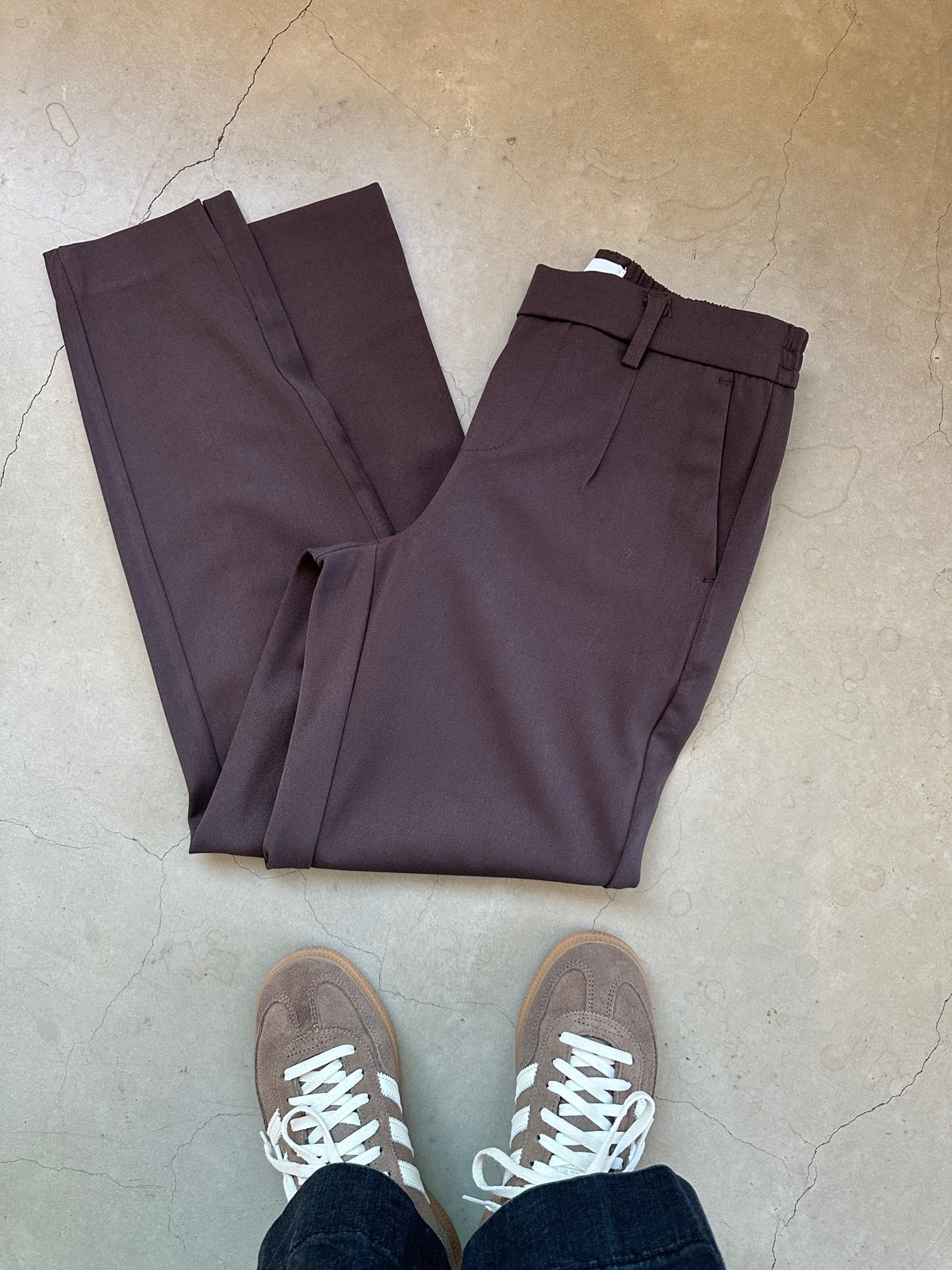 Objlisa Slim Pant Seal Brown