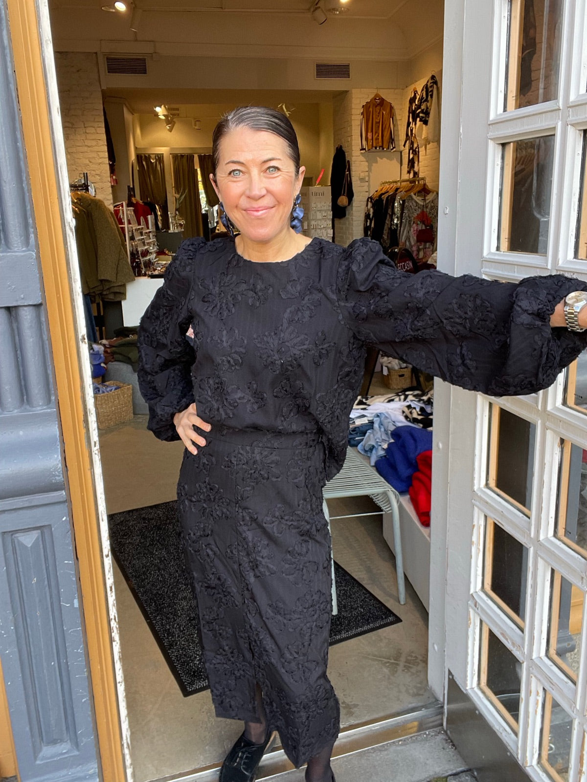 Objlula Hw Midi Skirt Black