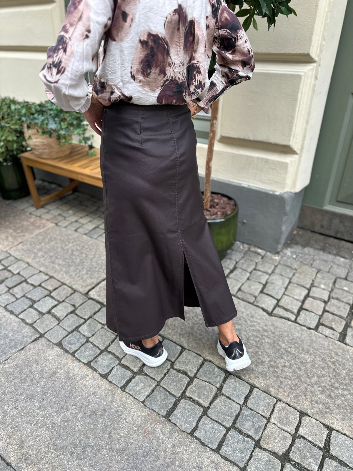 Objmatthie Hw Long Skirt Seal Brown