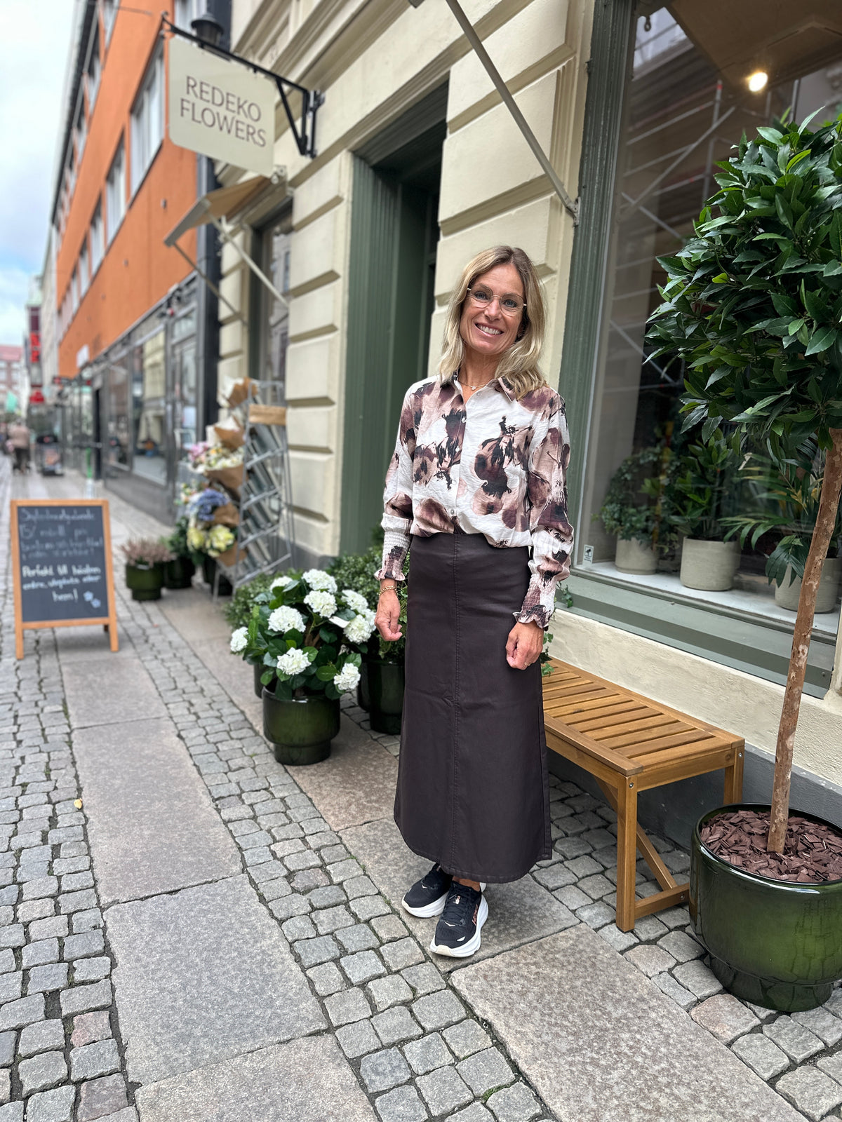 Objmatthie Hw Long Skirt Seal Brown