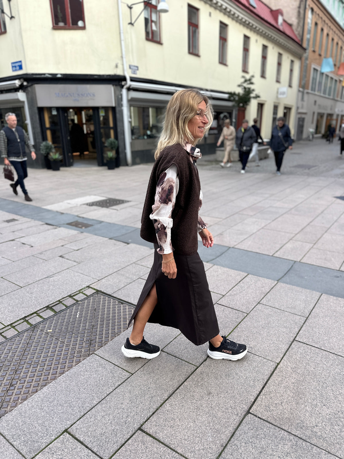 Objmatthie Hw Long Skirt Seal Brown