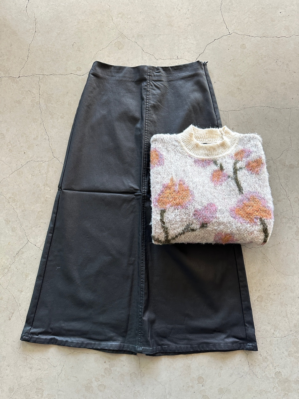 Objmatthie Hw Long Skirte Black