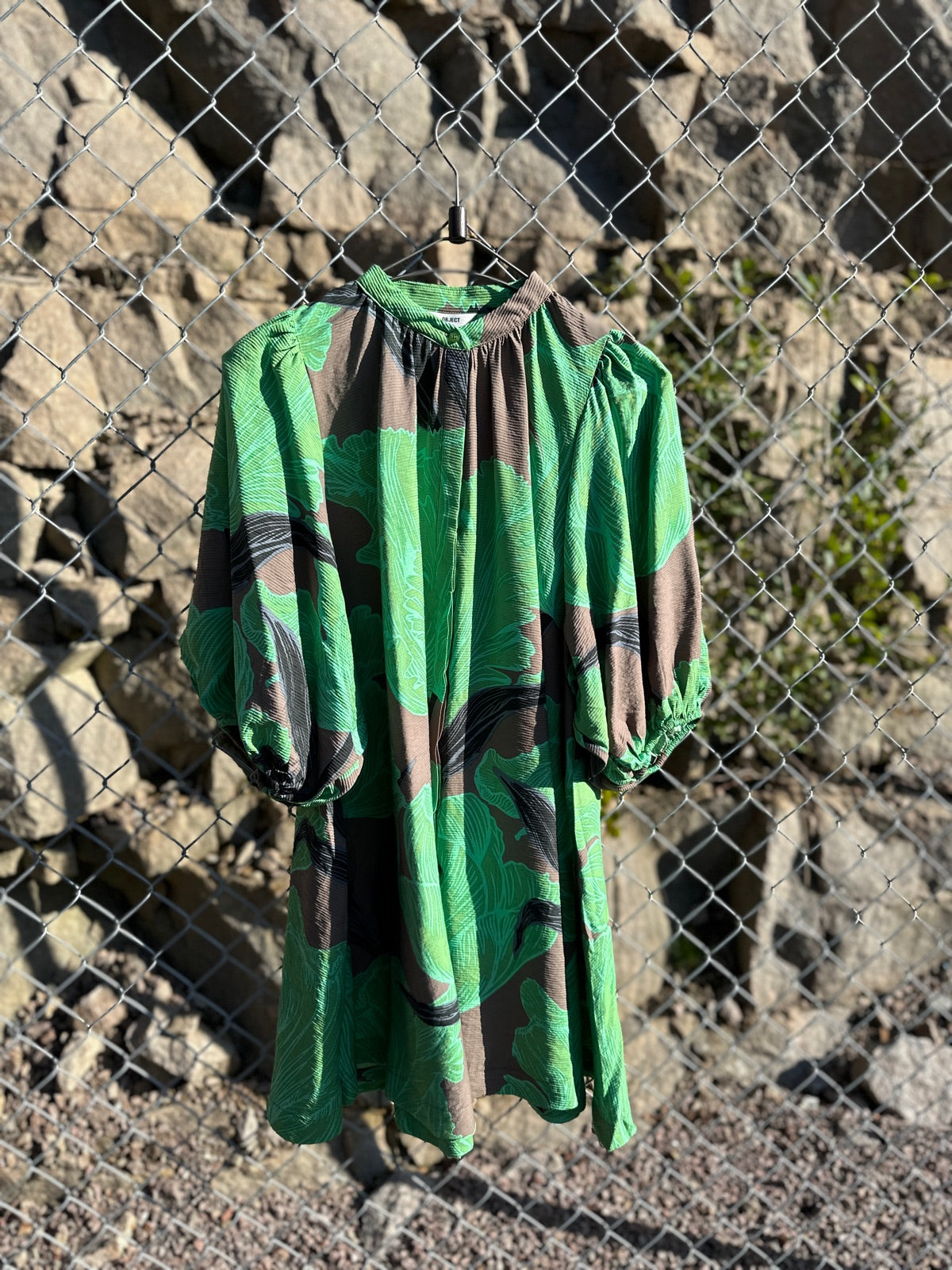 Objribini Short Dress Fossil Fair Green