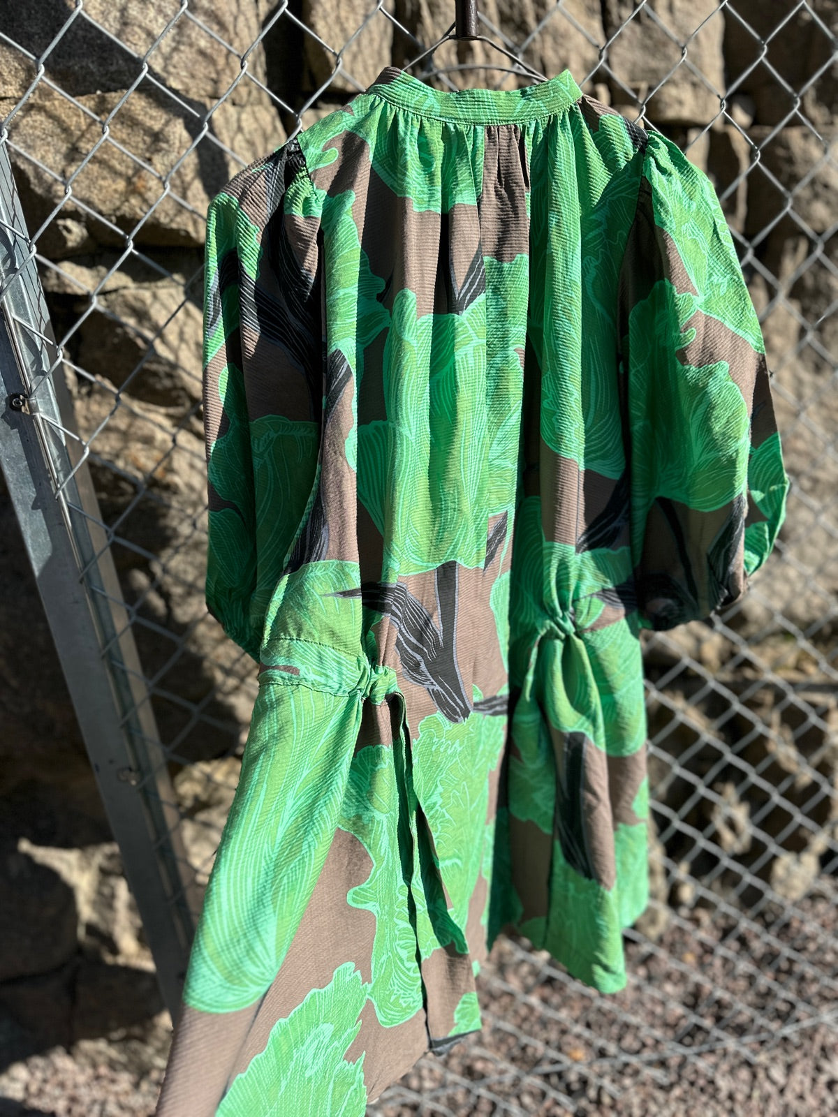 Objribini Short Dress Fossil Fair Green