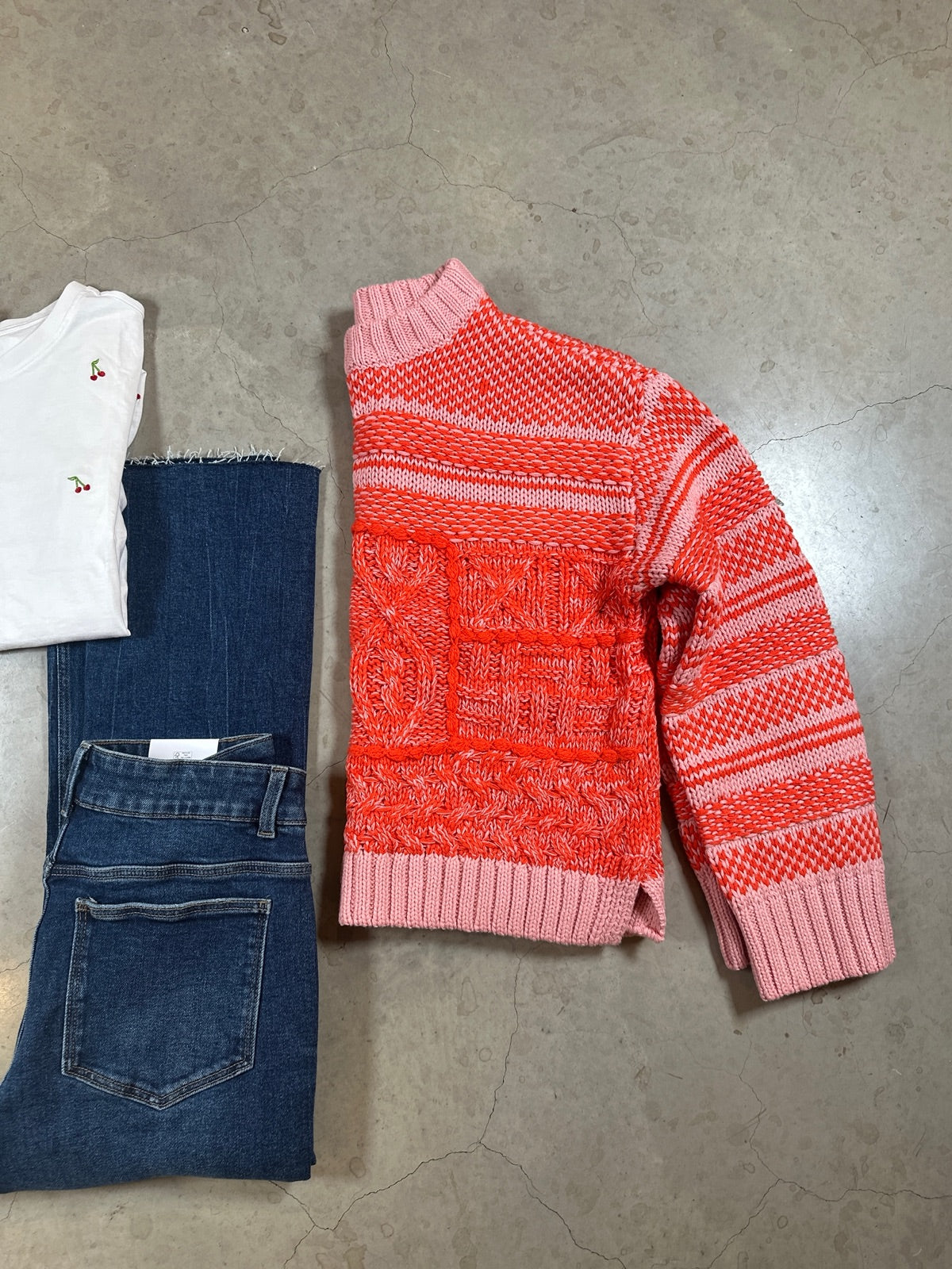 Objsanda Lo Long Sleeve Knit Pullover Rose Elegance Fiesta