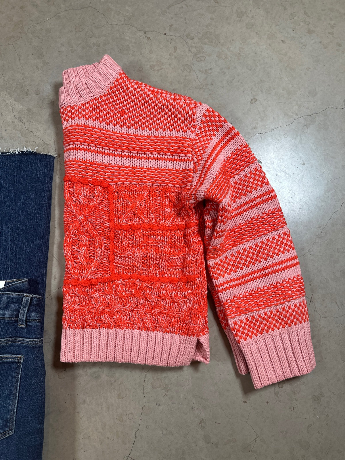 Objsanda Lo Long Sleeve Knit Pullover Rose Elegance Fiesta