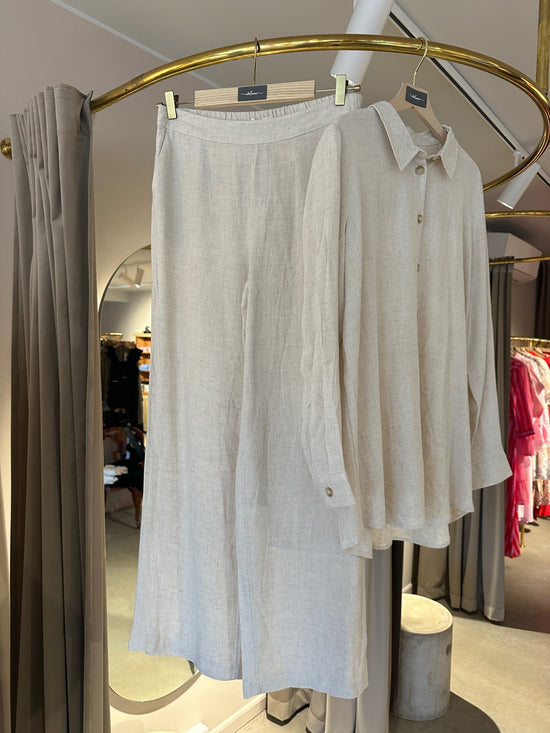 Objsanne Aline Wide Pant Sandshell