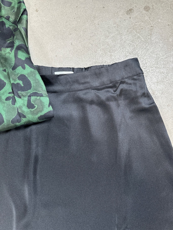 Objsateen Midi Skirt Black