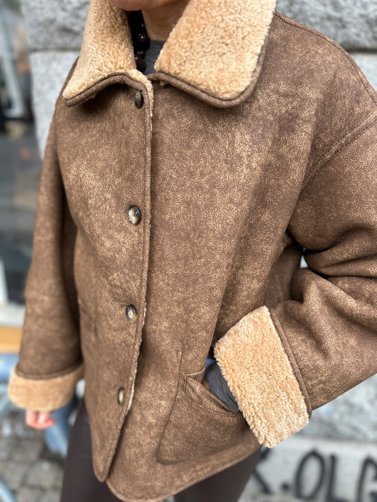 Objsharri Long Sleeve Reversible Jacket Tannin White Sand