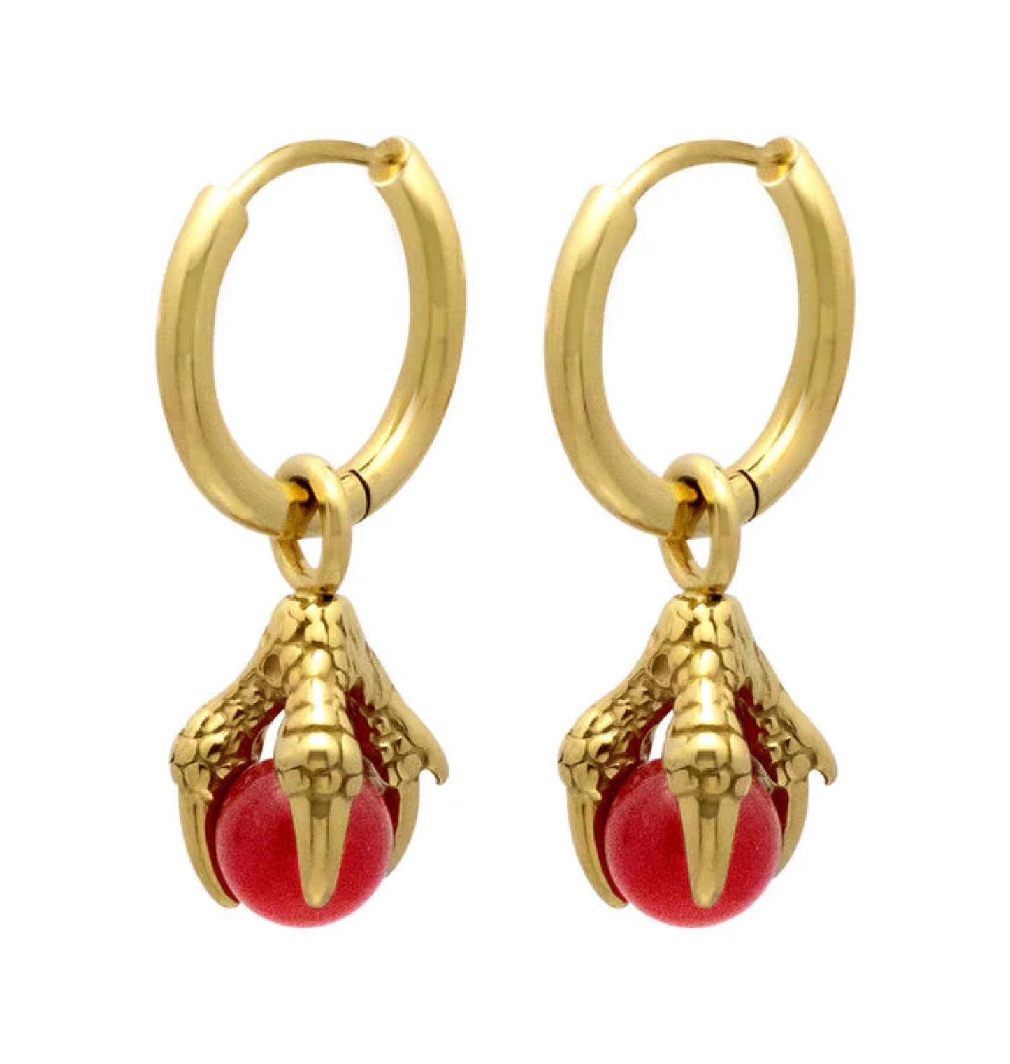 oda earrings gold