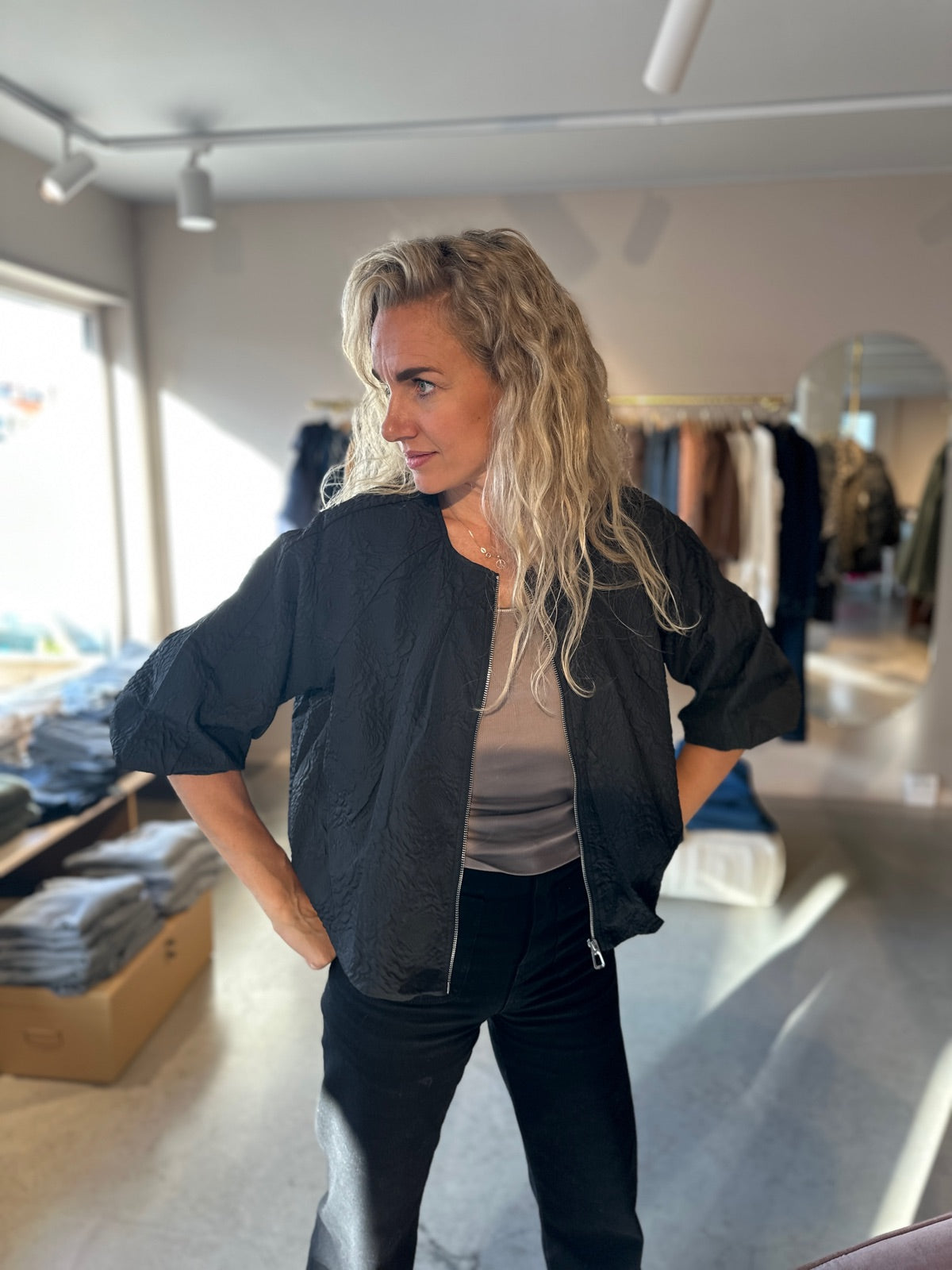 Onlanja Balloon Jacket Black