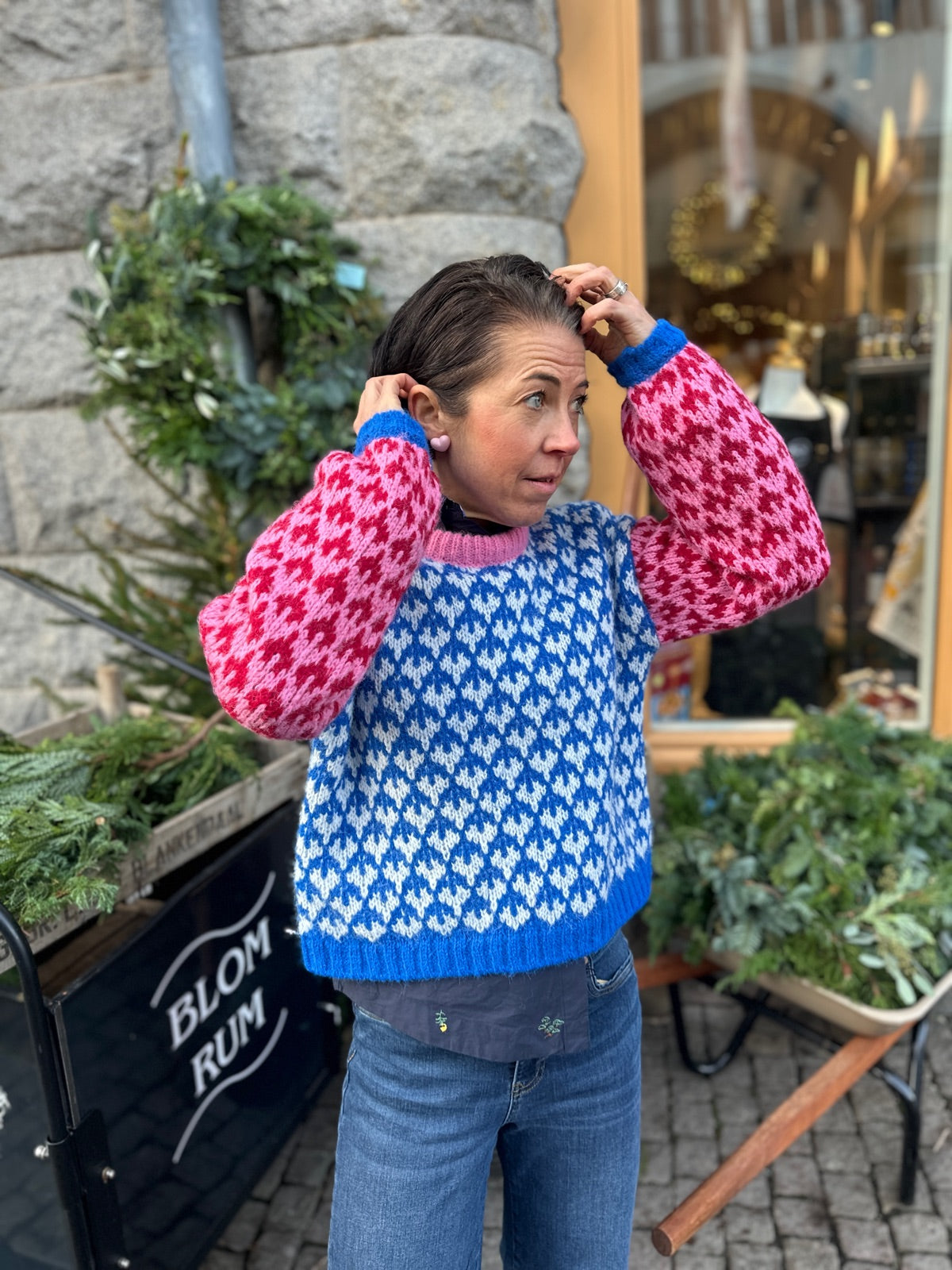 Onlcaro Long Sleeve Pattern O Neck Sachet Pink Heartssurf The Webrio Redcloud Dancer