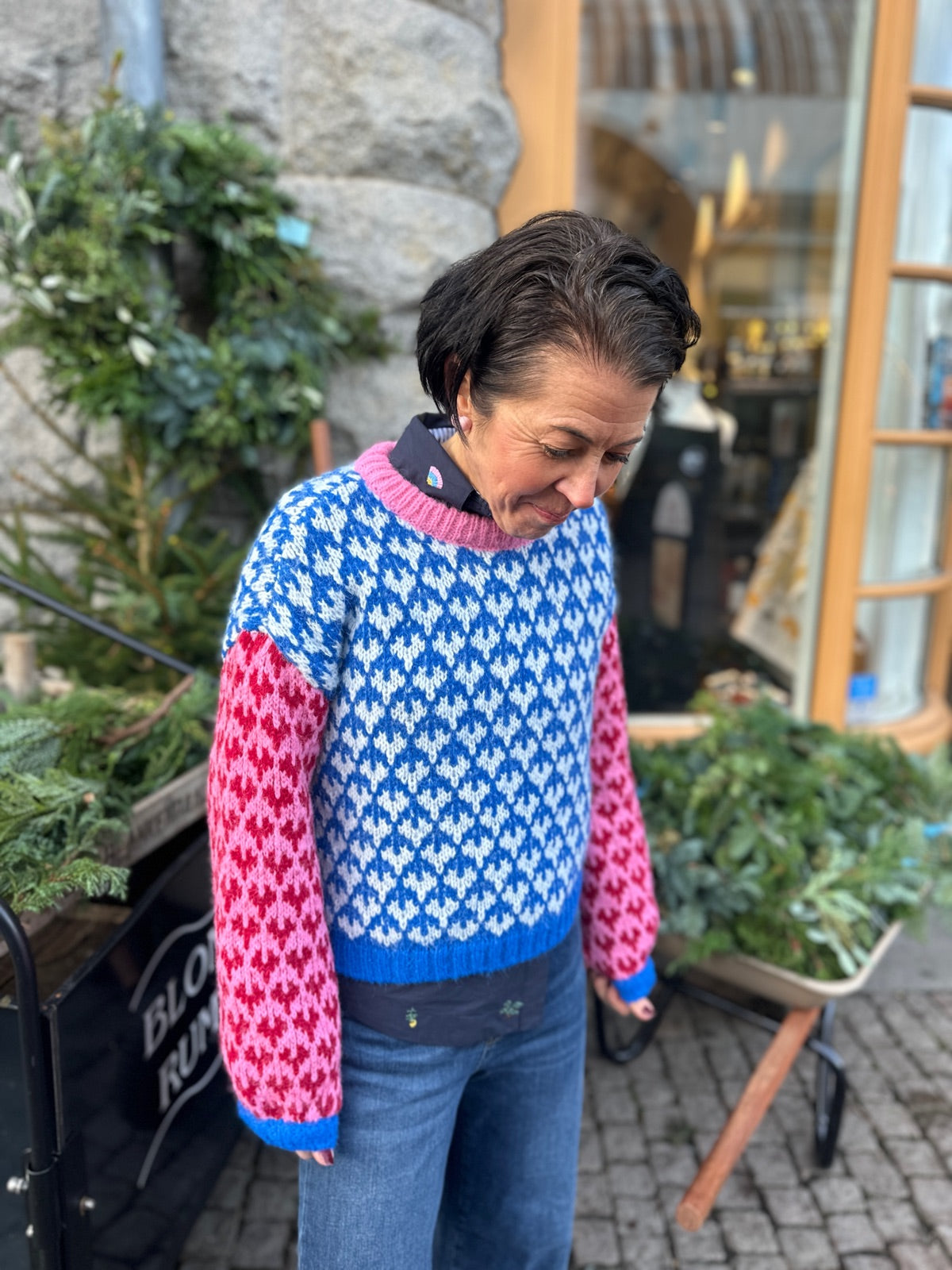 Onlcaro Long Sleeve Pattern O Neck Sachet Pink Heartssurf The Webrio Redcloud Dancer