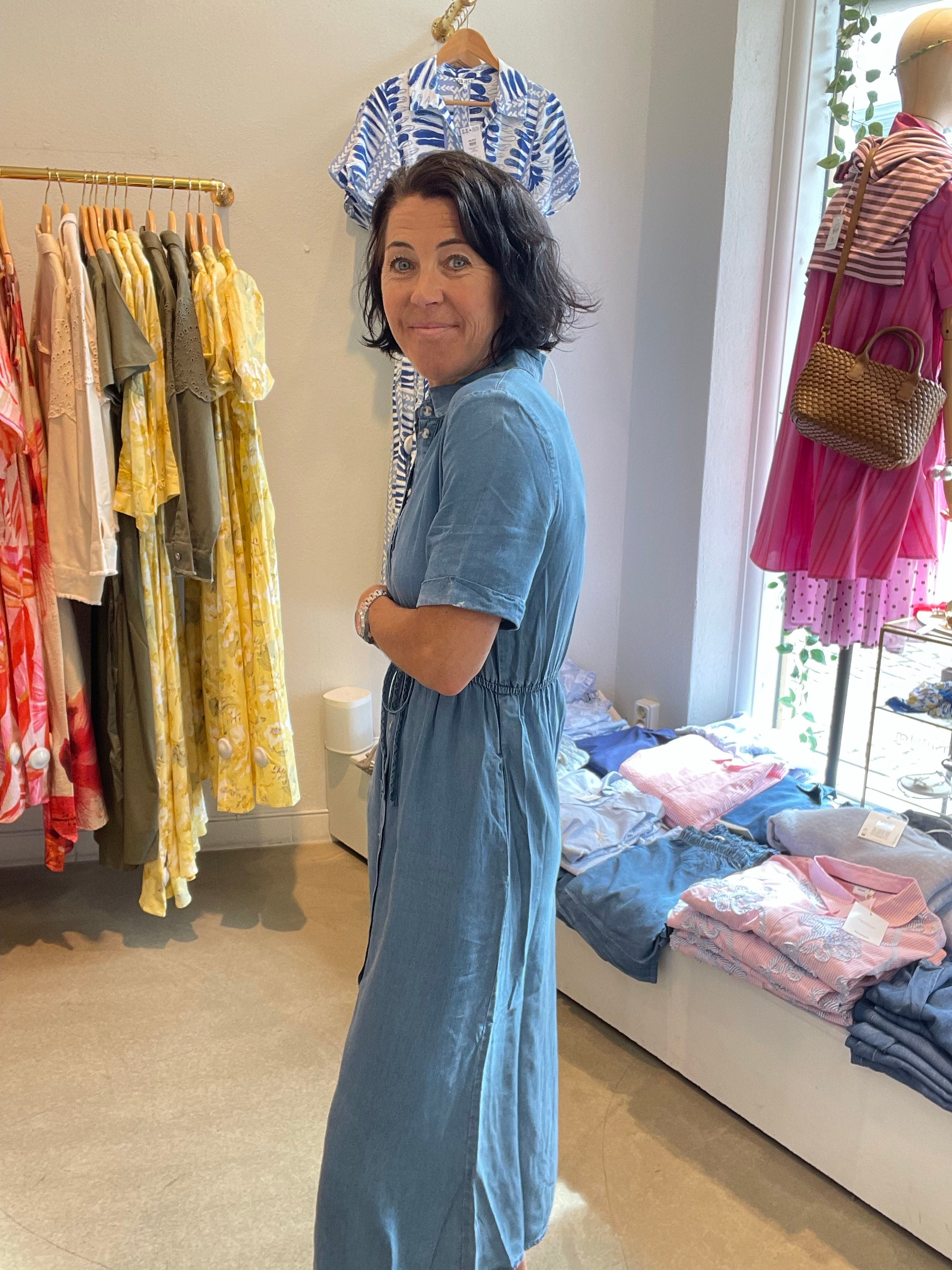 Onlcharis Shirt Dress Medium Blue Denim