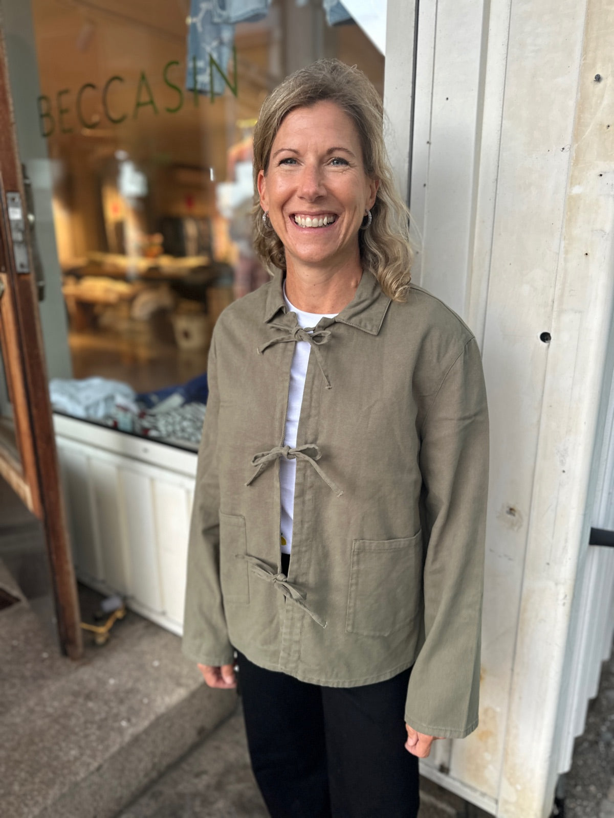 Onldrew Twill Bow Jacket Kalamata