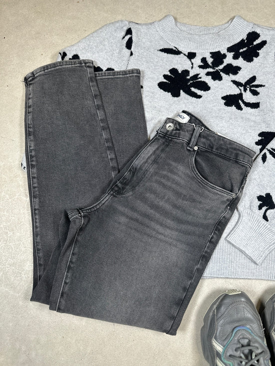 Onlemily Stretch Hw Dark Grey Denim