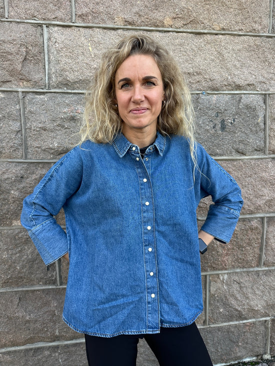 Onlgrace Elli Sl Shirt Akm Medium Blue Denim