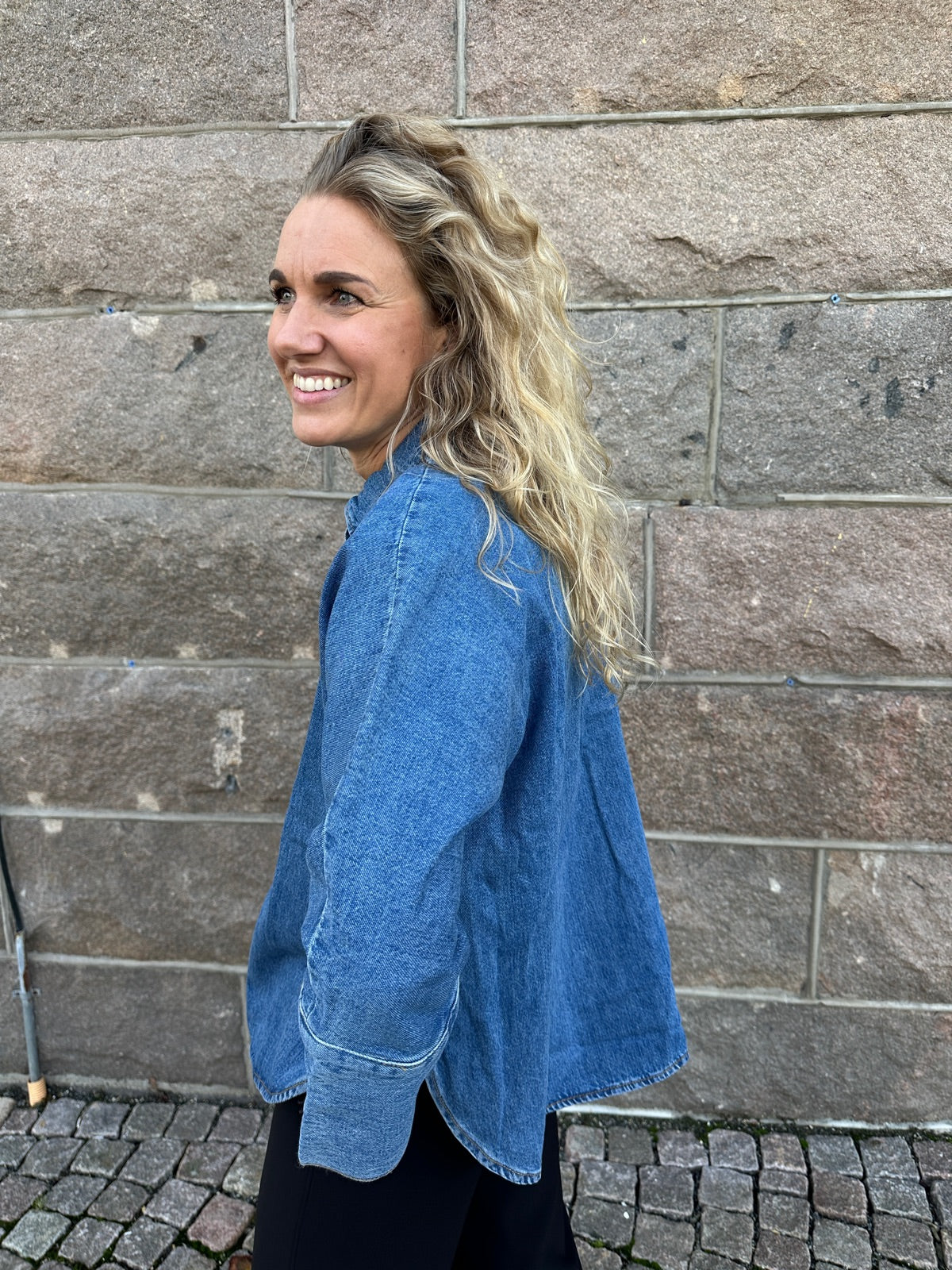 Onlgrace Elli Sl Shirt Akm Medium Blue Denim