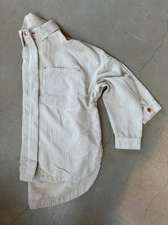 Onljanine Rai Ovs Cord Shacket Pumice Stone